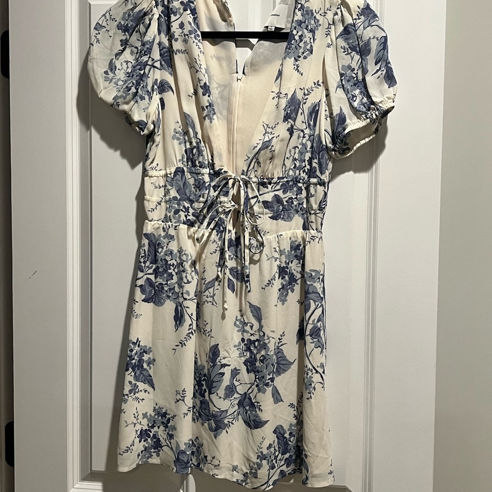 Reformation Blue Floral Dress